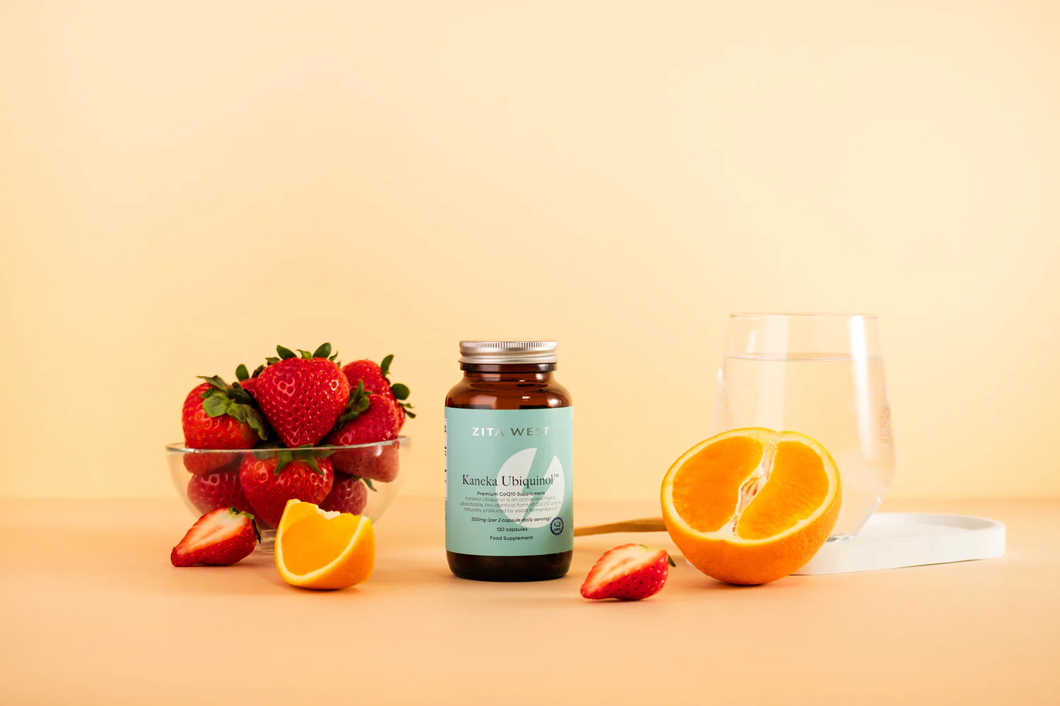 Zita West supplements in a warm lifestyle setting