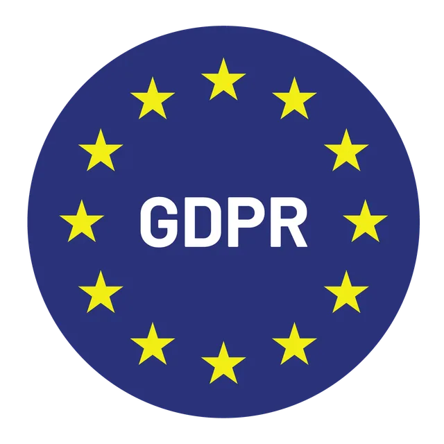GDPR badge with European stars